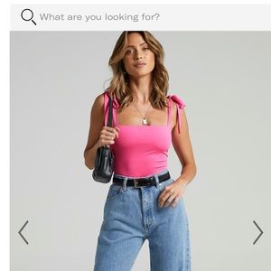 Showpo hot pink bodysuit